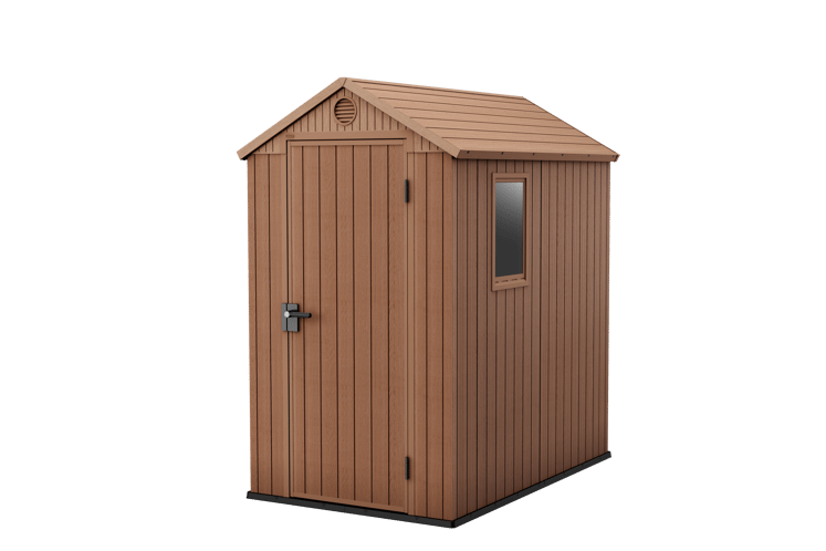 Caseta de exterior Darwin 4x6 125,8x184,5x205 y 2,2m2 - Marrón madera